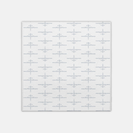 MQ-9 Reaper Blueprint Jersey Knit Swaddle Blanket- 42" X 42"