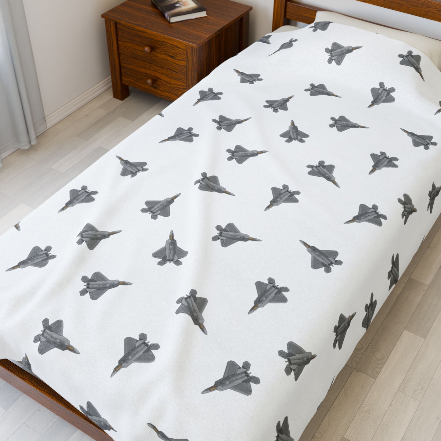 F-22 Raptor Lil Pilot Pastels Collection Plush Blanket (3 sizes)