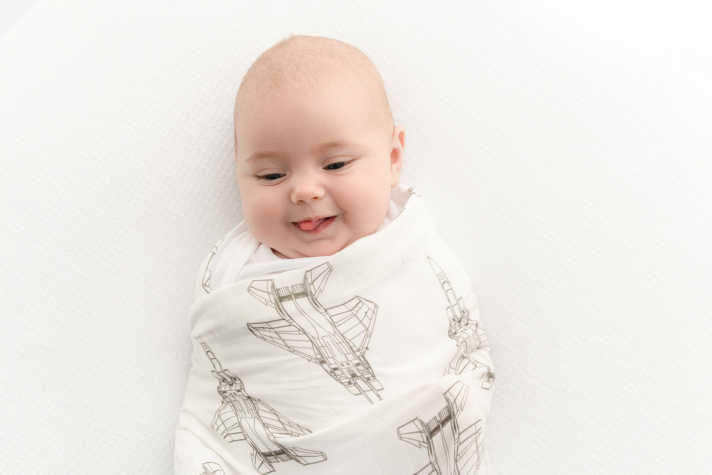 F-15C Eagle Fighter Jet Baby Gift Set Box in TAUPE/GREY