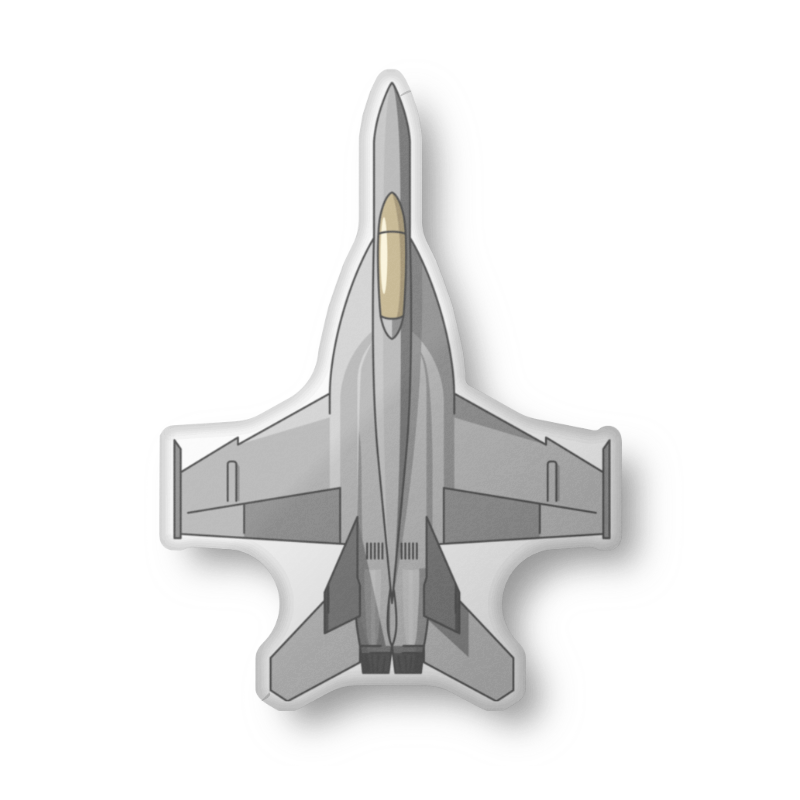 F18 Fighter Jet Plush Toy Pillow