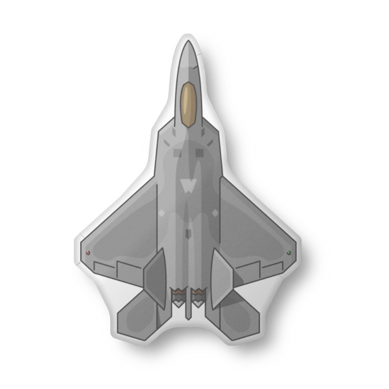 F-22 Fighter Jet Plush Pillow Toy