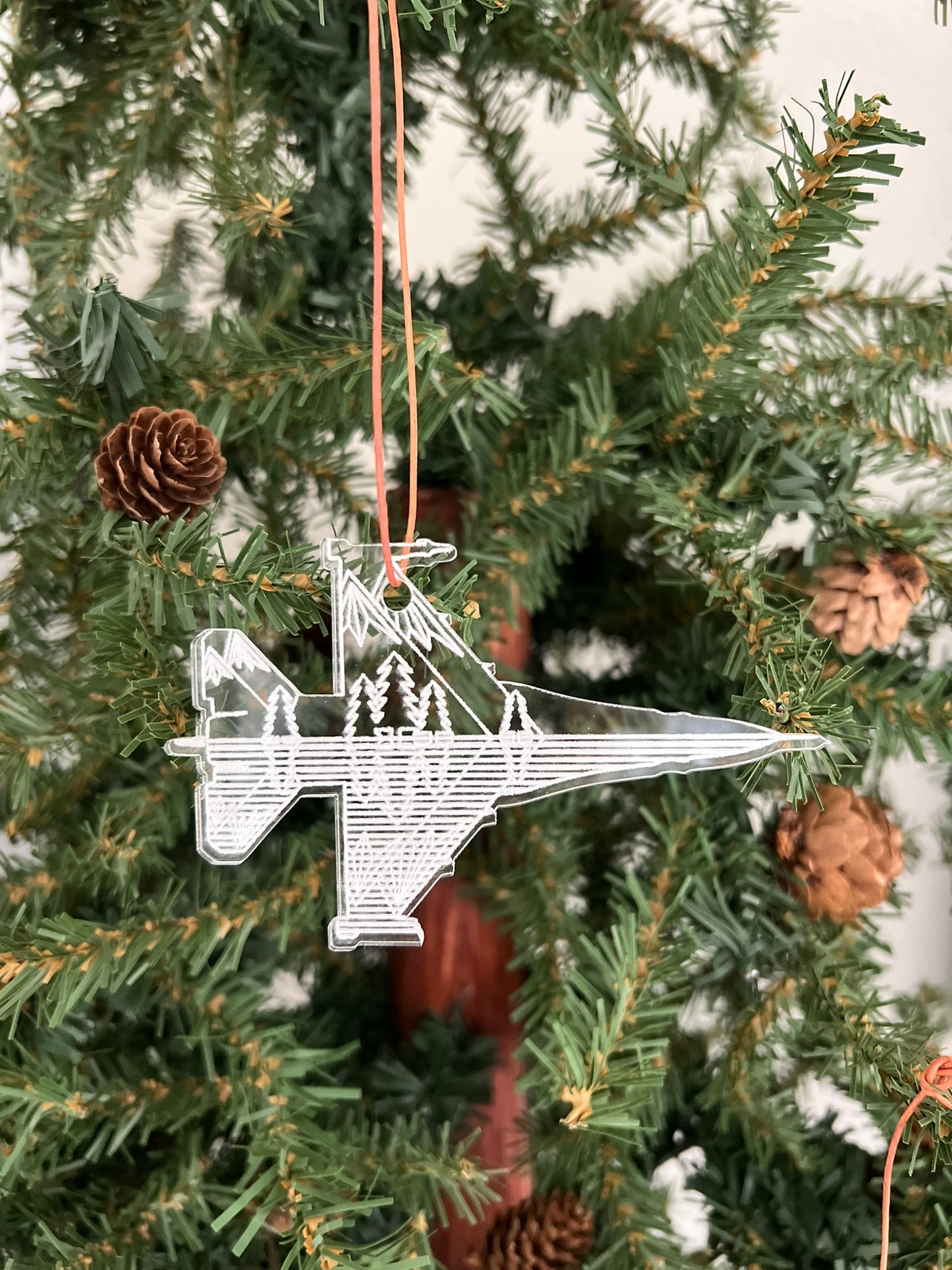 F-15, F-16, F-18, F-22 and F-35 Fighter Jet Mountain-scape Ornament Collaboration with JLeeElements