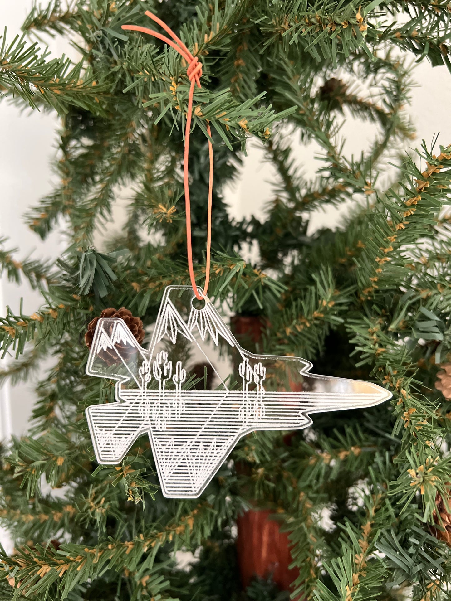 F-15, F-16, F-18, F-22 and F-35 Fighter Jet Mountain-scape Ornament Collaboration with JLeeElements