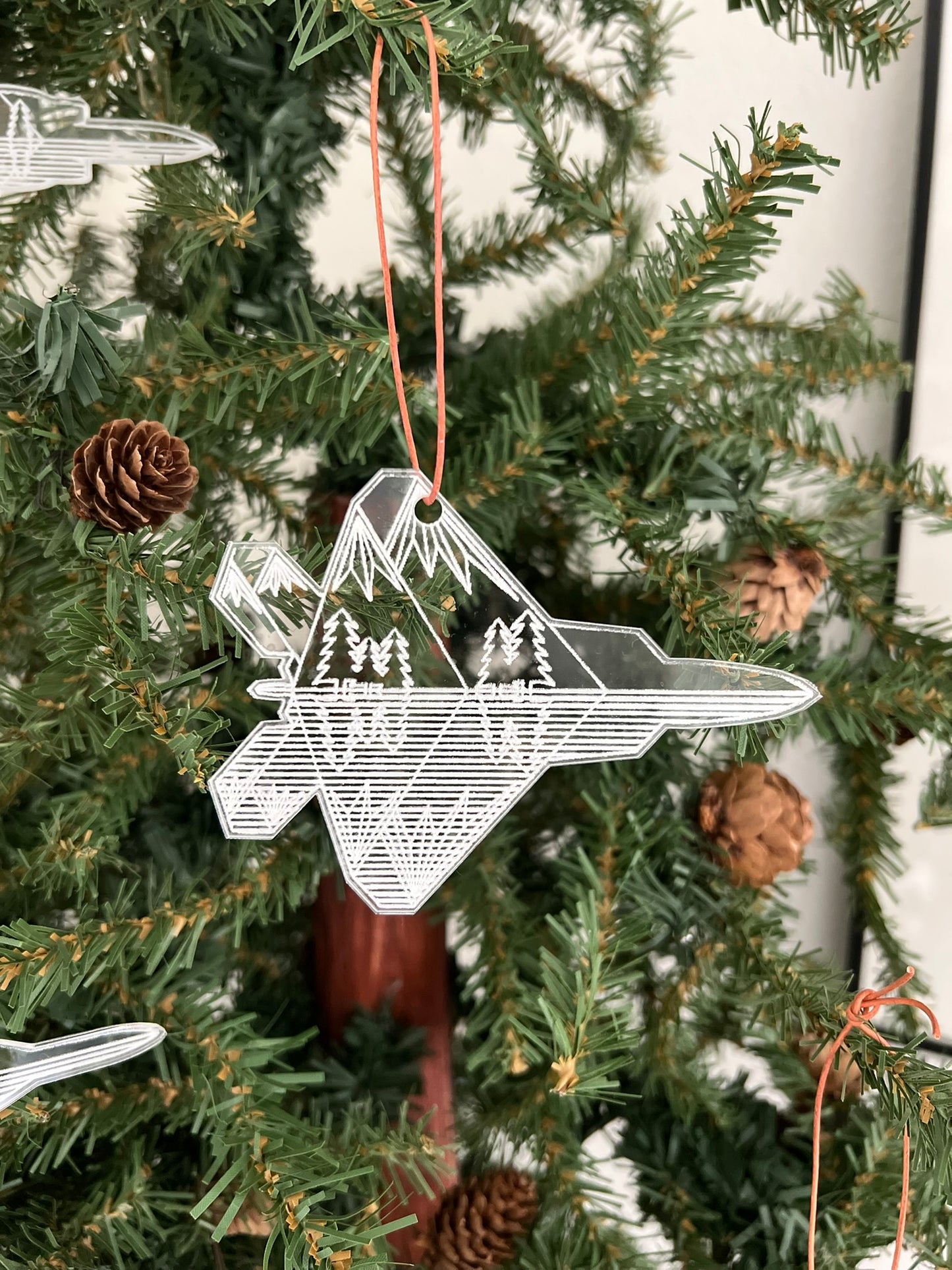 F-15, F-16, F-18, F-22 and F-35 Fighter Jet Mountain-scape Ornament Collaboration with JLeeElements