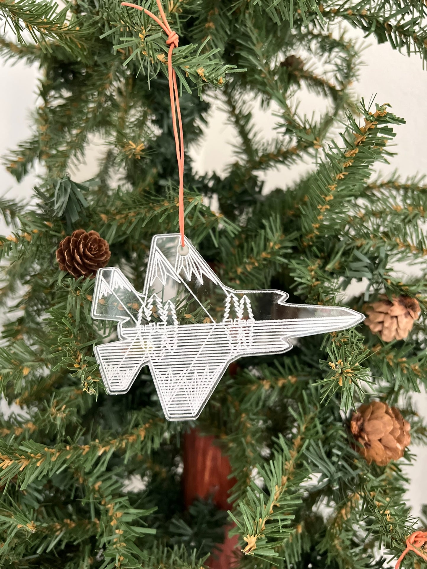 F-15, F-16, F-18, F-22 and F-35 Fighter Jet Mountain-scape Ornament Collaboration with JLeeElements