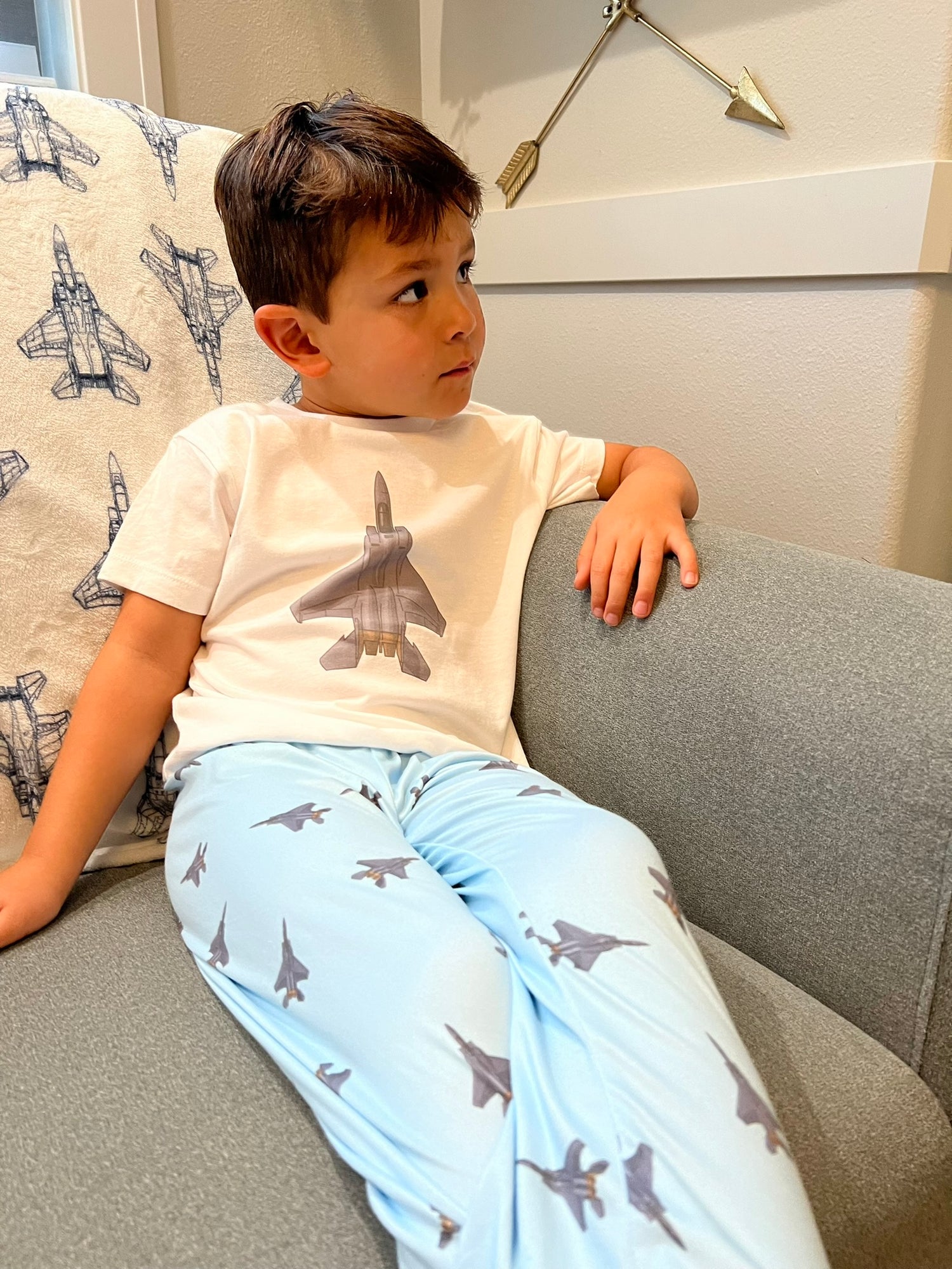 Lil_Pilot_Pastels_F15_Pajama_top_and_bottom_model