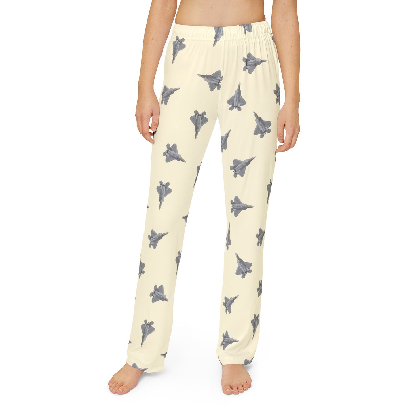 F-22_Fighter Jet Pajama Pants_buttercream