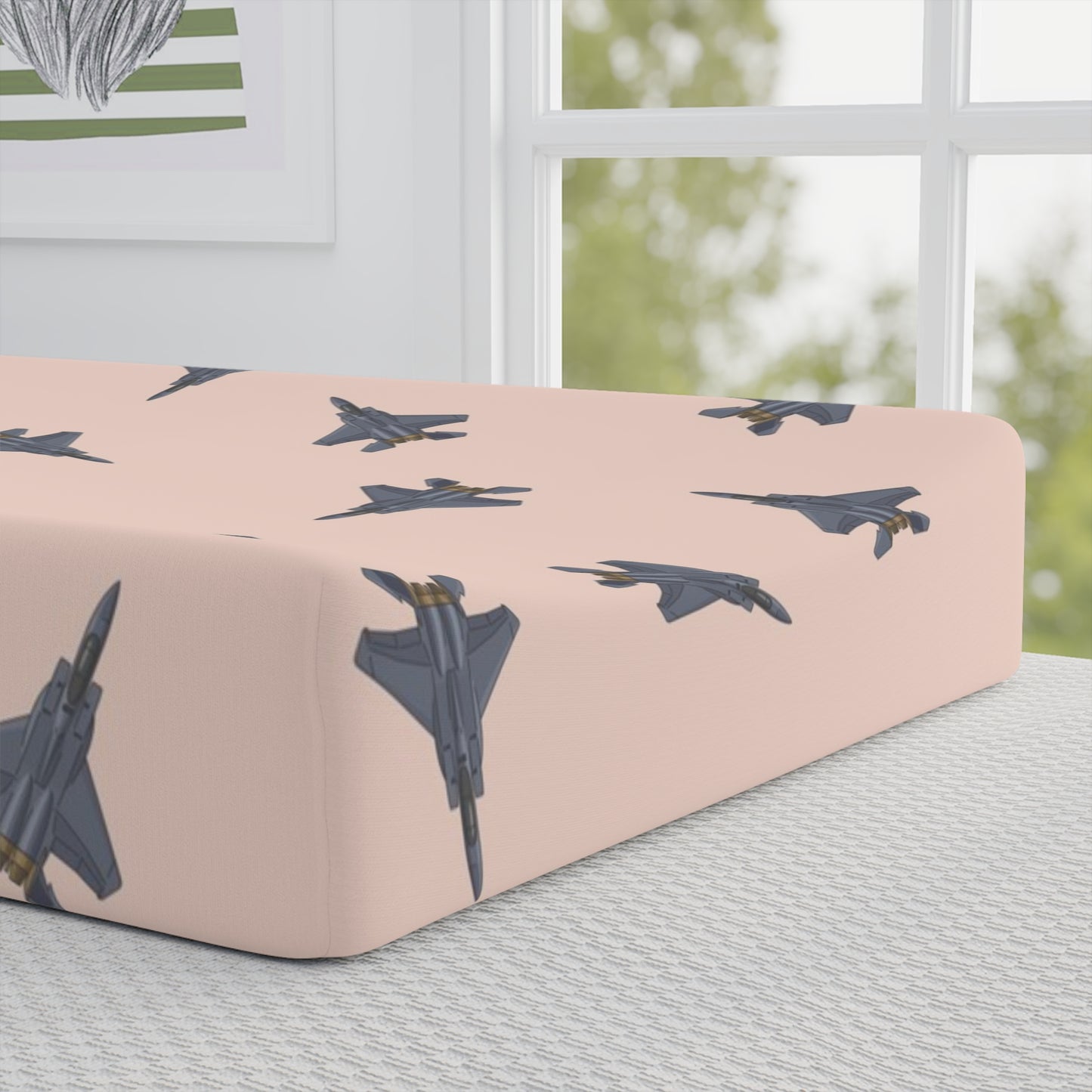 Lil Pilot Pastels Changing Pad Cover Up Close_choose your jet