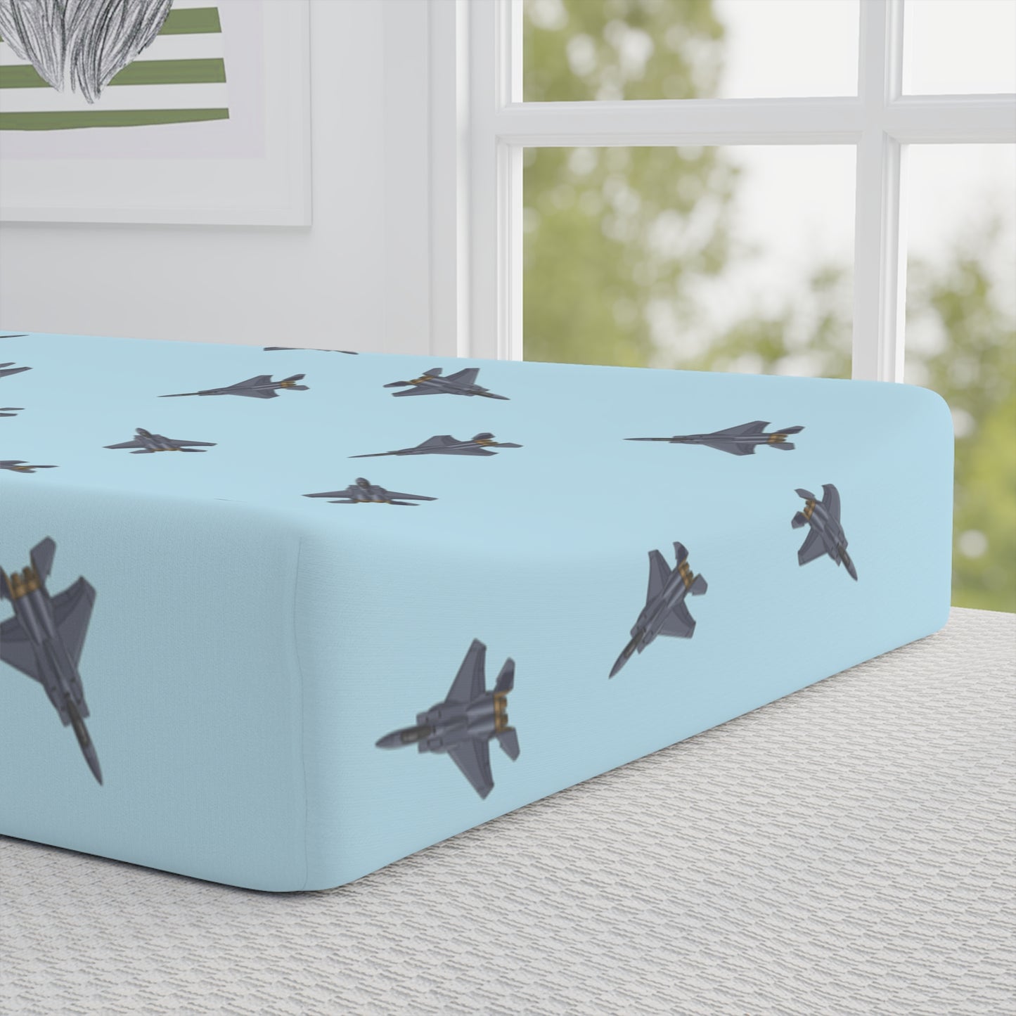 Lil Pilot Pastels Changing Pad Cover Up Close_choose your jet