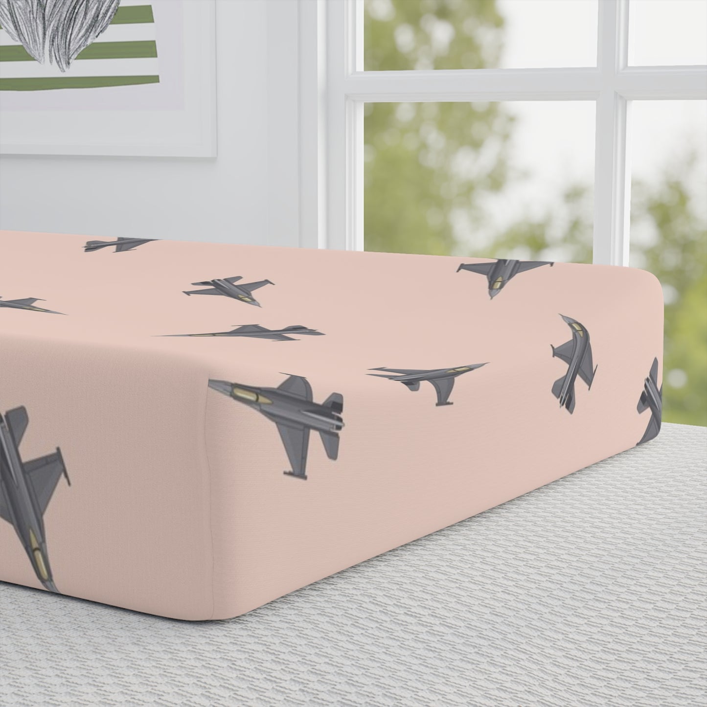 Lil Pilot Pastels Changing Pad Cover Up Close_choose your jet