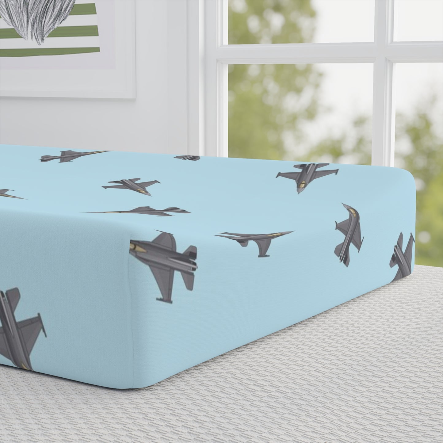 Lil Pilot Pastels Changing Pad Cover Up Close_choose your jet