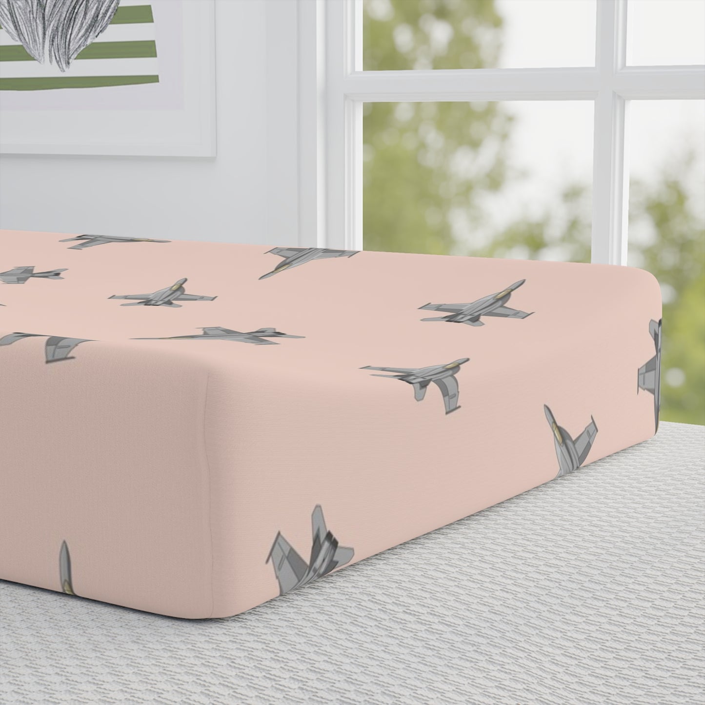 Lil Pilot Pastels Changing Pad Cover Up Close_choose your jet