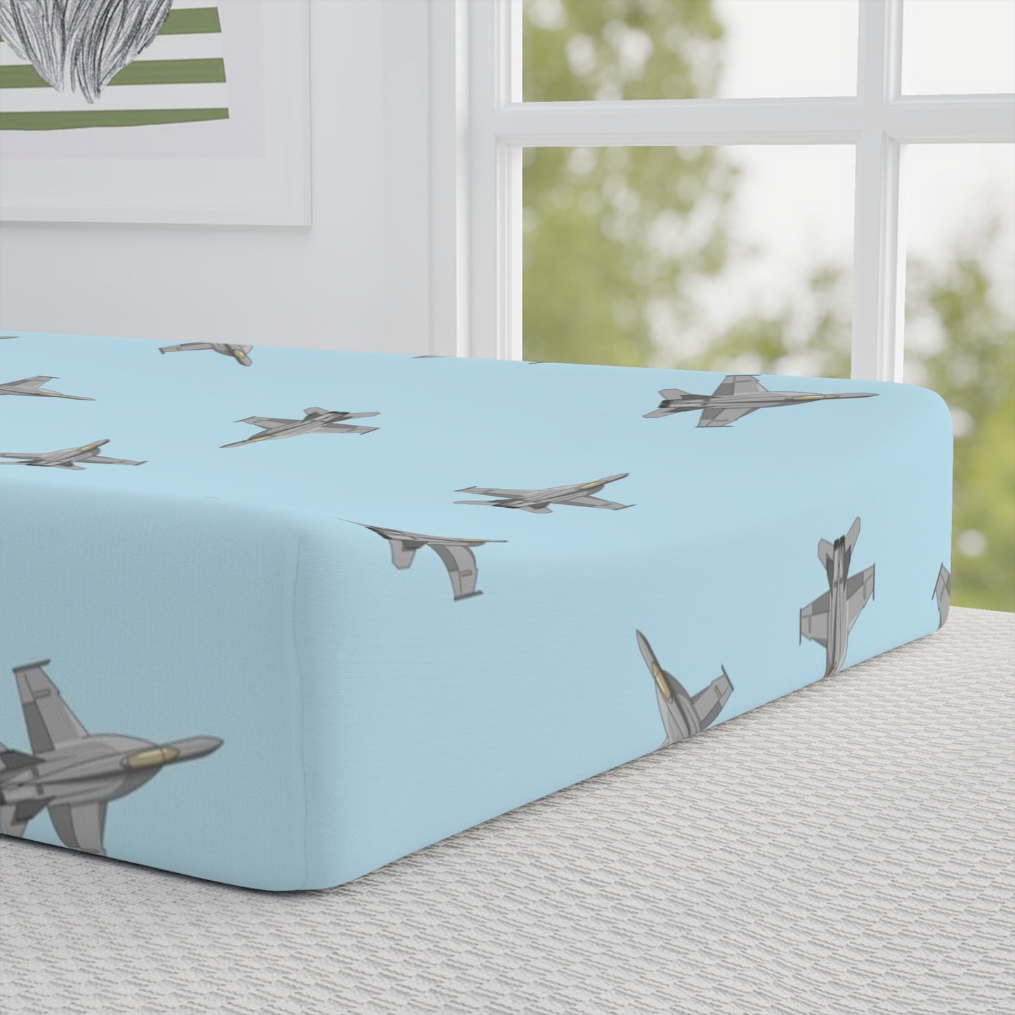 Lil Pilot Pastels Changing Pad Cover Up Close_choose your jet