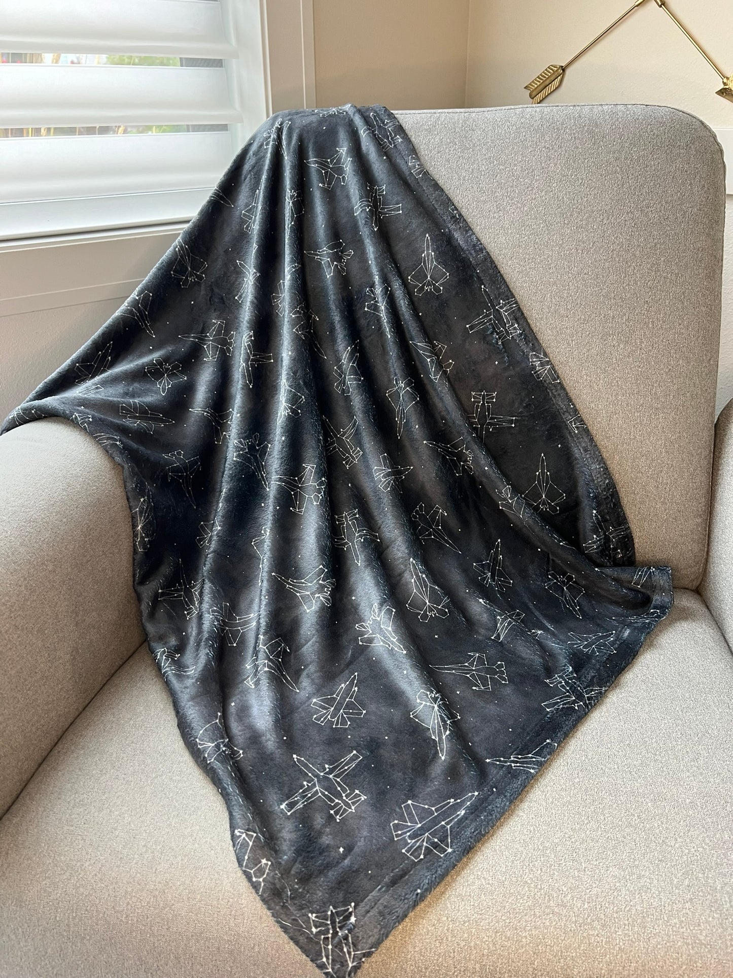 Starry Jet Night Plush Blanket (30" X 40" Baby/Toddler)
