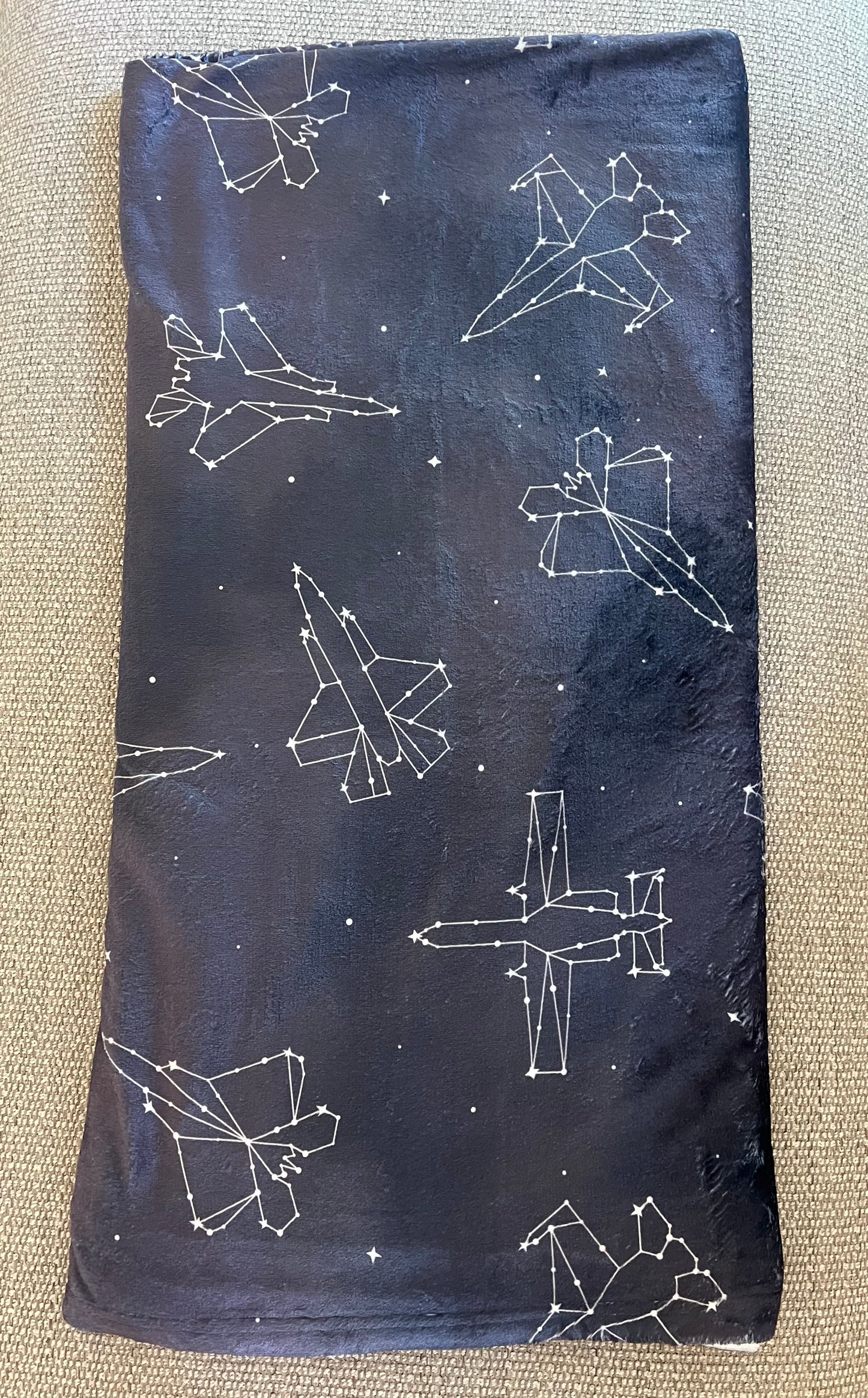 Starry Jet Night-Fighter Jets in the Sky- Plush Blanket (3 sizes)