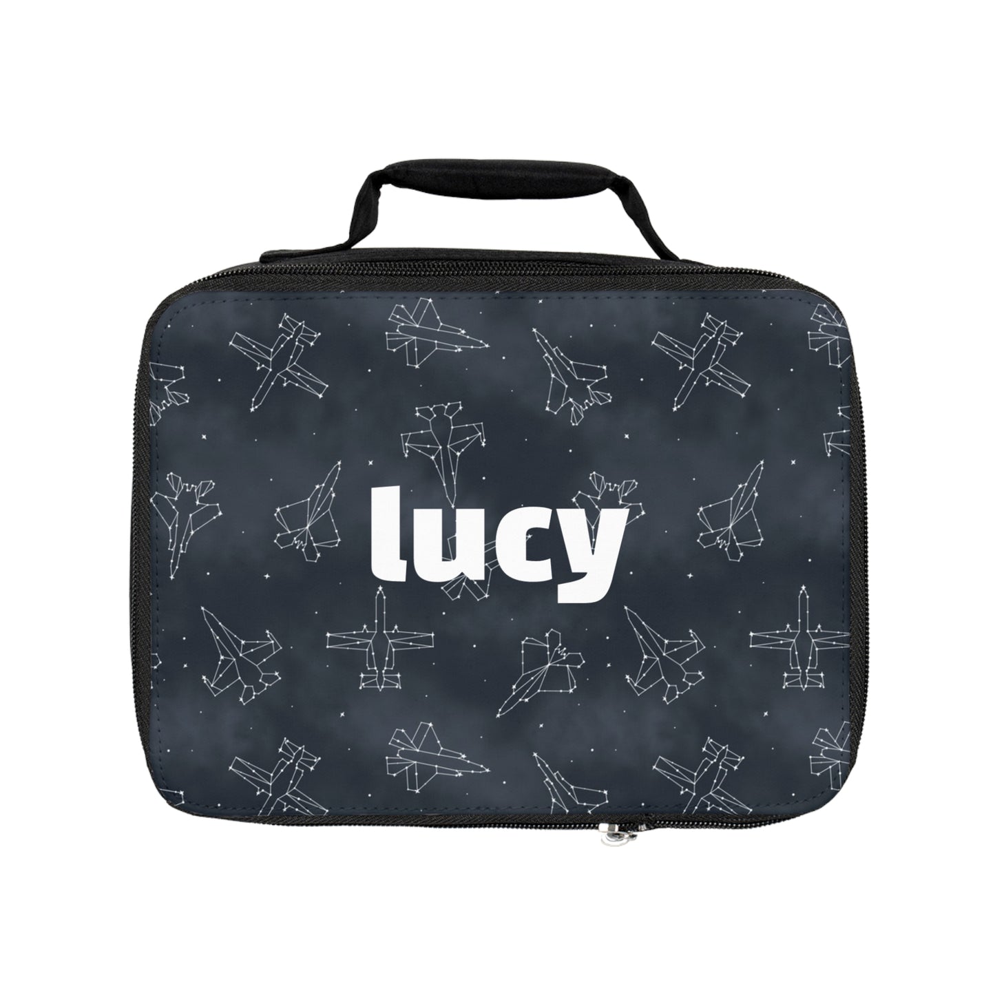 Starry Jet Night-Fighter Jets in the Sky- CUSTOM NAME Lunch Box