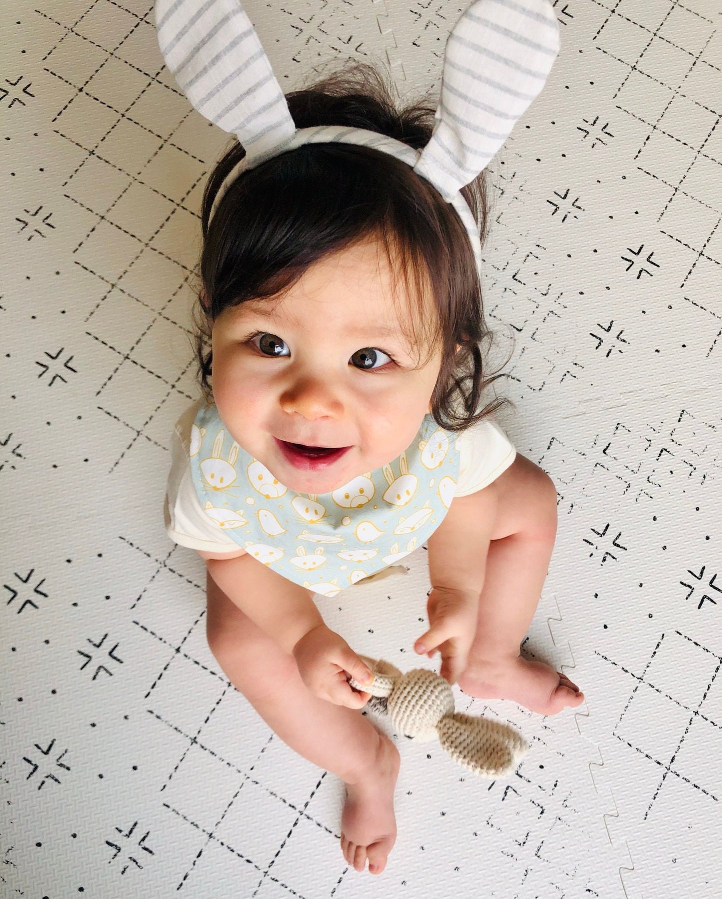 Handmade Crocheted Bunny Rattle