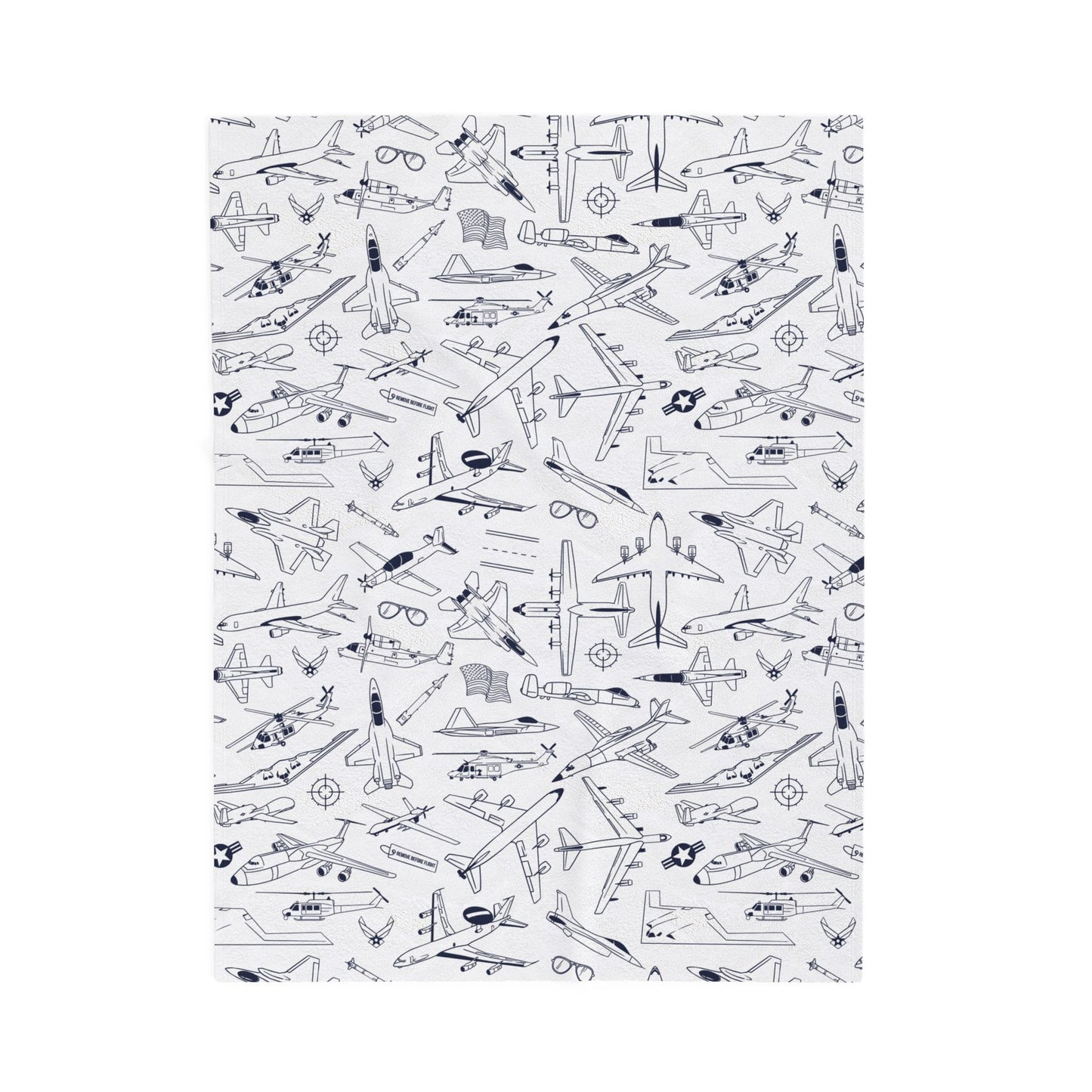 USAF Zoom + Boom Plush Blanket (30" X 40" Baby/Toddler)