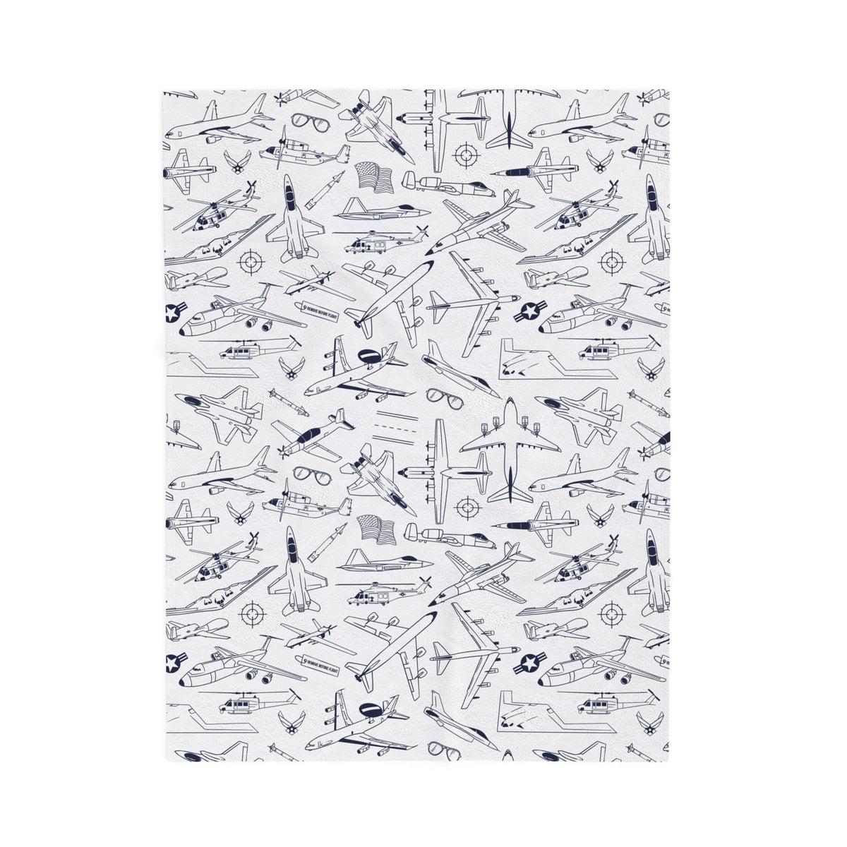USAF Zoom + Boom Plush Blanket (30" X 40" Baby/Toddler)