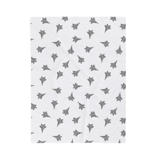 F-22 Raptor Lil Pilot Pastels Collection Plush Blanket (3 sizes)