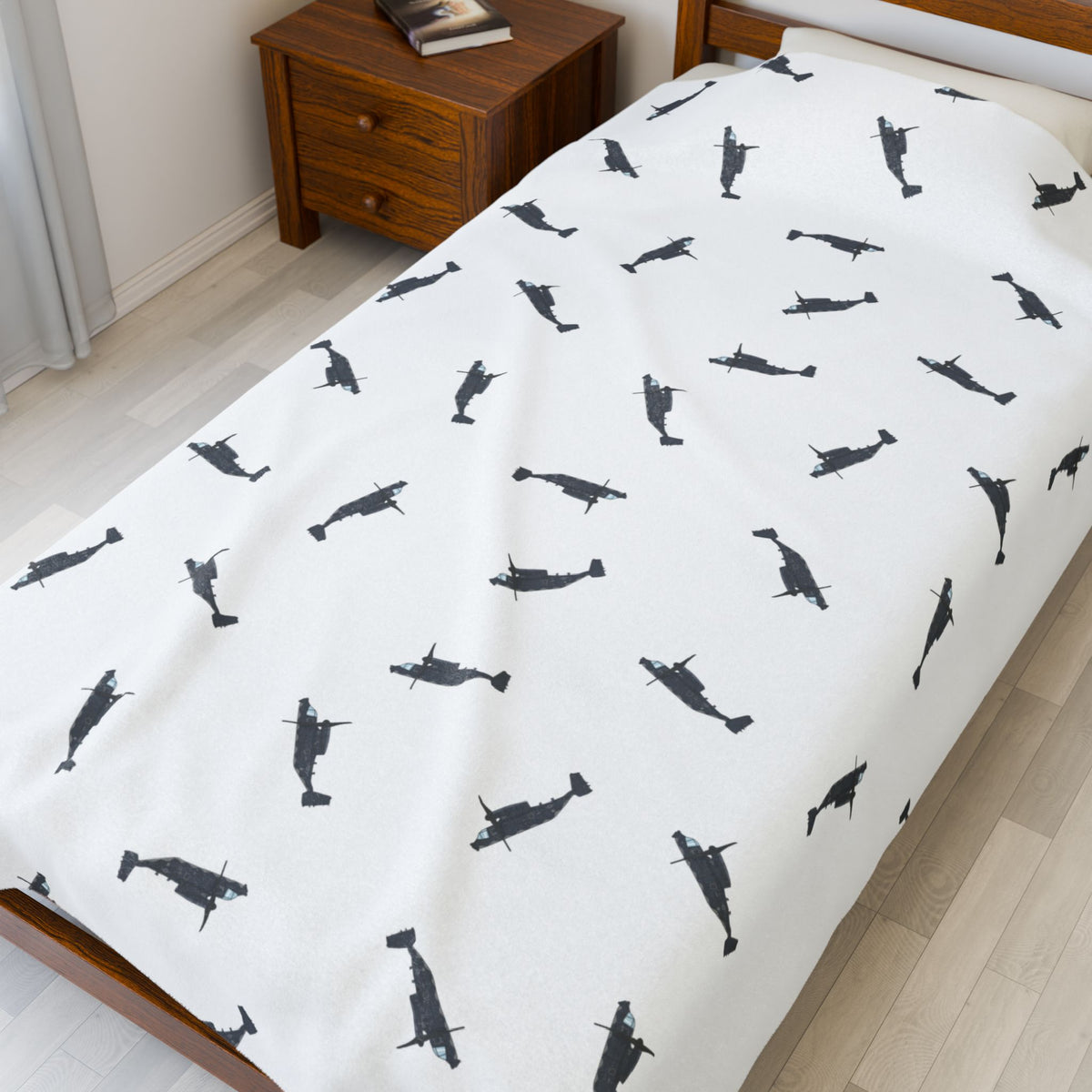 CV-22 Osprey Lil Pilots Collection Plush Blanket (60" X 80" Twin Size)