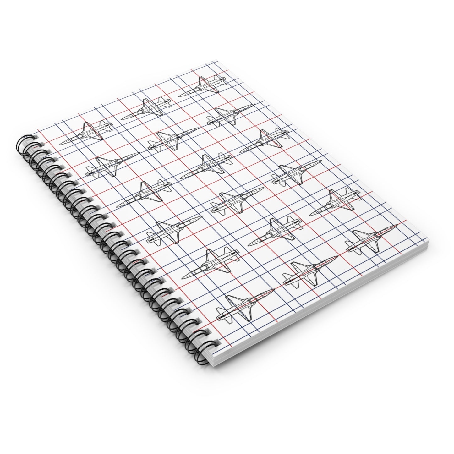 Talon Fighter Jet Blueprint Patterned Notebook