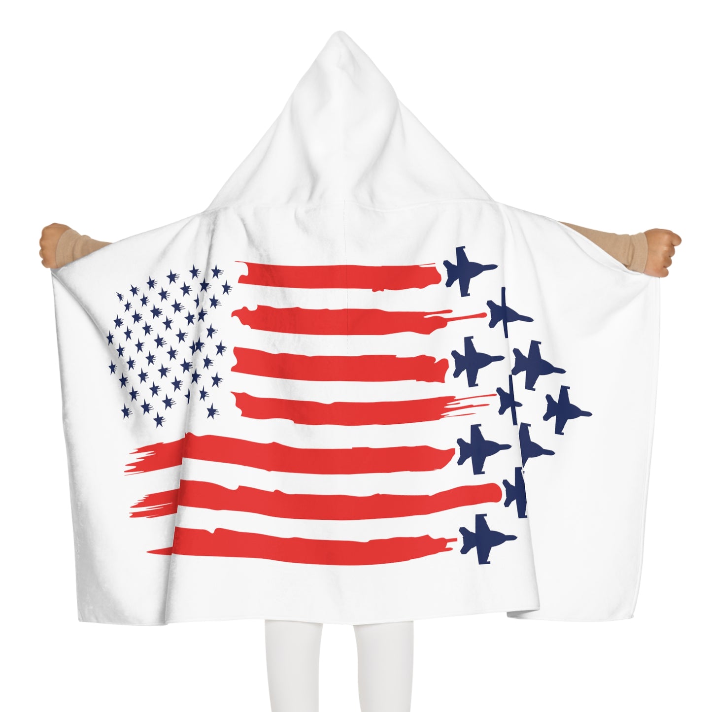 American Flag Youth Hooded Towel