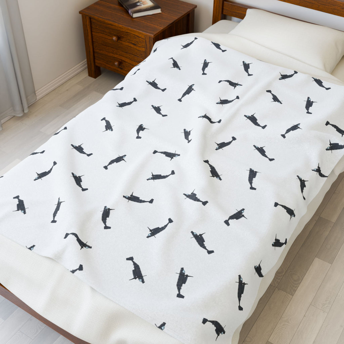 CV-22 Osprey Lil Pilots Collection Plush Blanket (50" X 60" Couch Throw)
