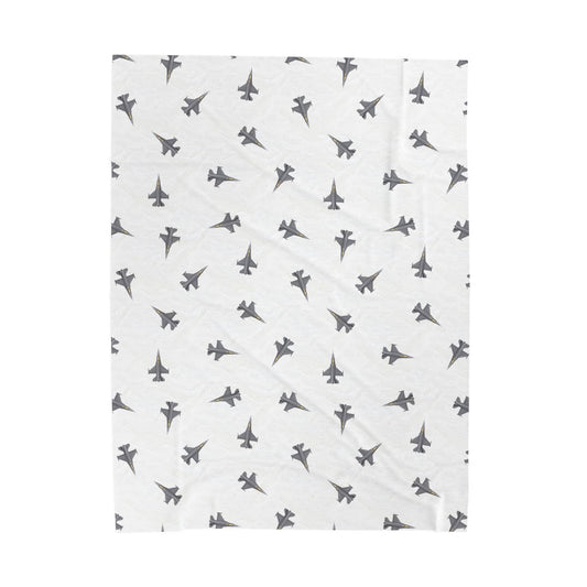 F-16 Viper Lil Pilots Collection Plush Blanket (60" X 80" Twin size)