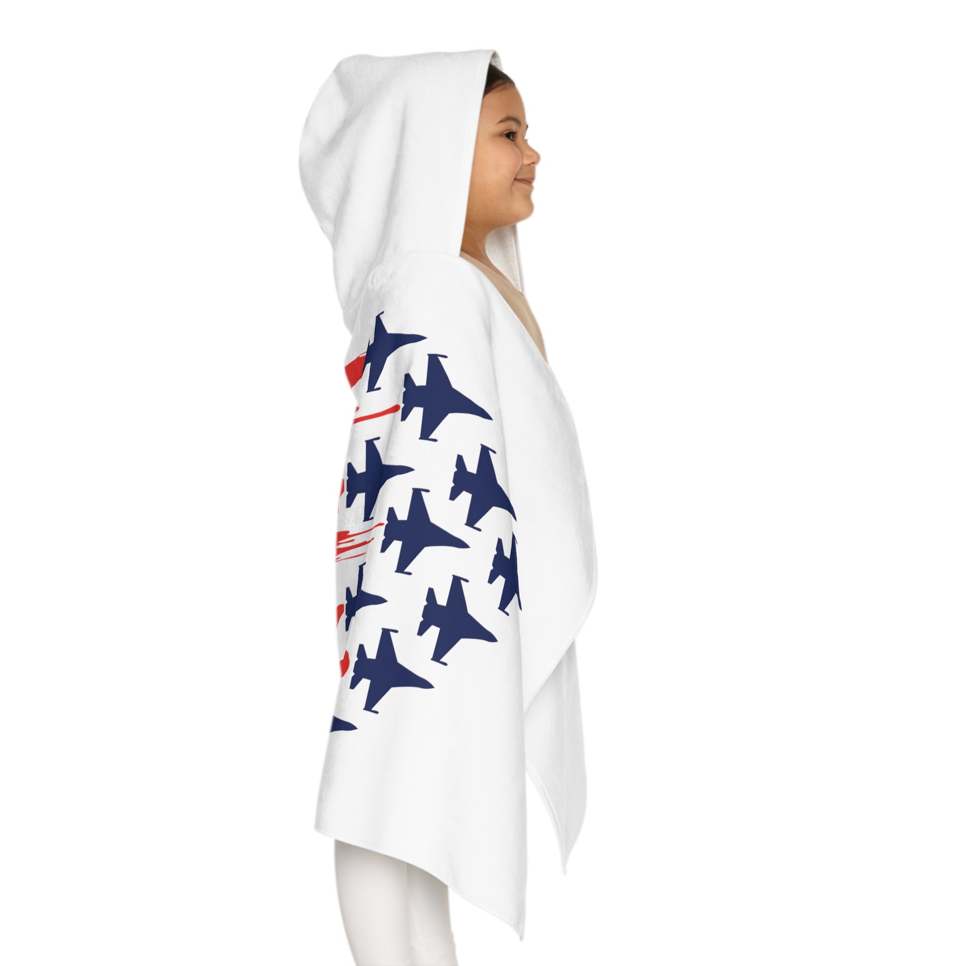 F-16 American Flag Youth Hooded Towel