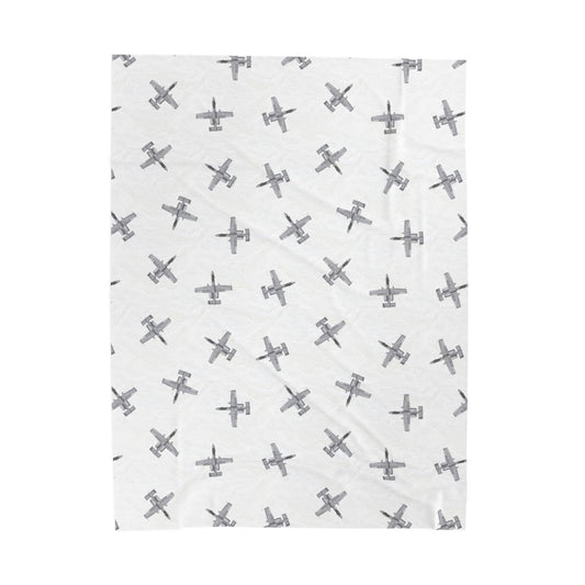 A-10 Warthog Lil Pilots Collection Plush Blanket (60" X 80" Twin Size)