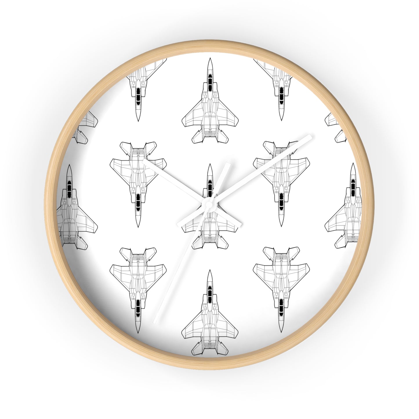 Fighter Jet Blueprint Wall Clock