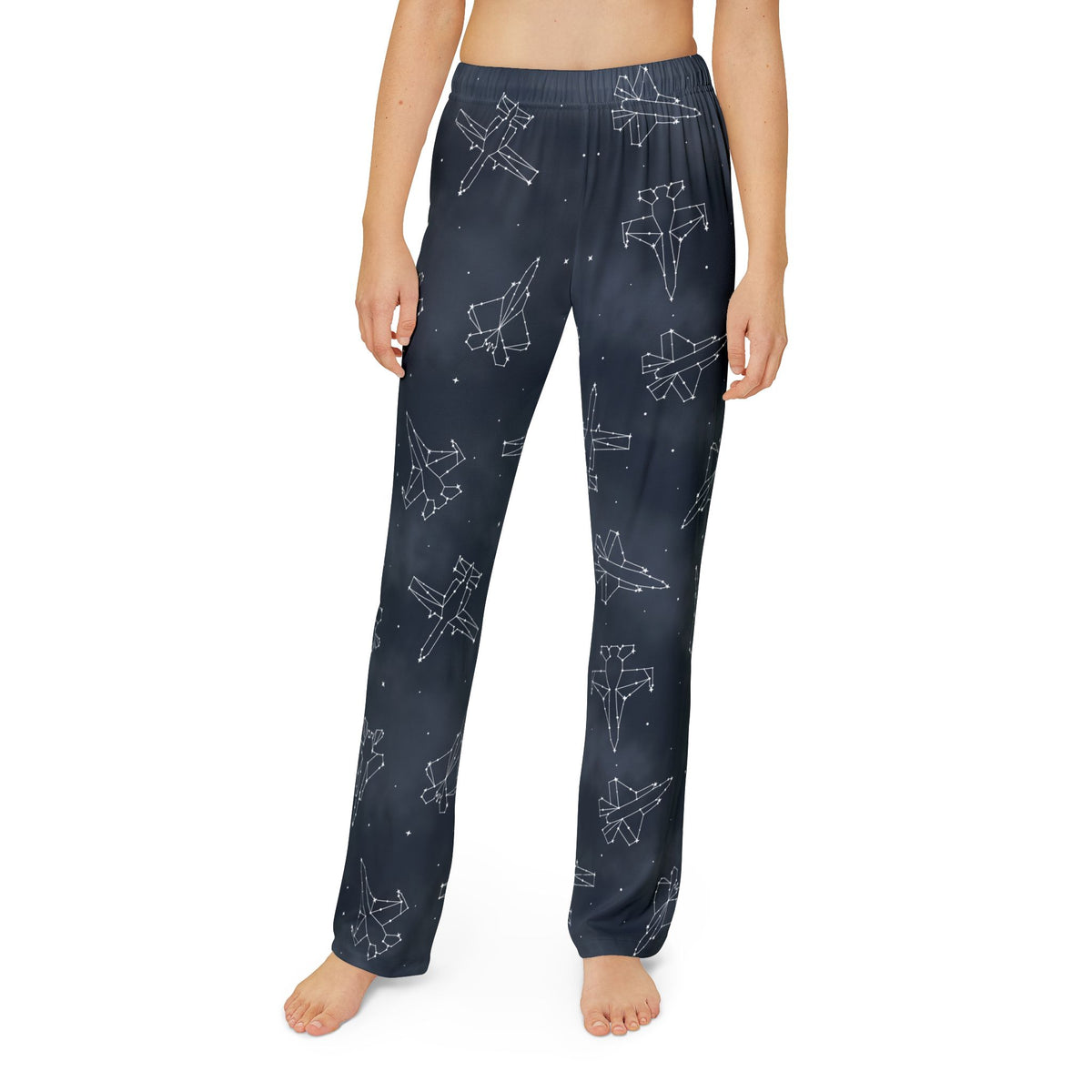 Starry Jet Night -Fighter Jets in the Sky- Kids Pajama Pants (size XS-L)