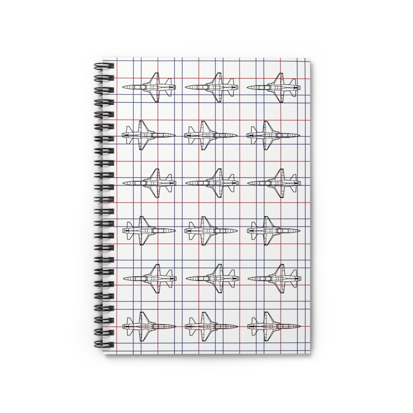 T-38 Talon Fighter Jet Blueprint Patterned Notebook