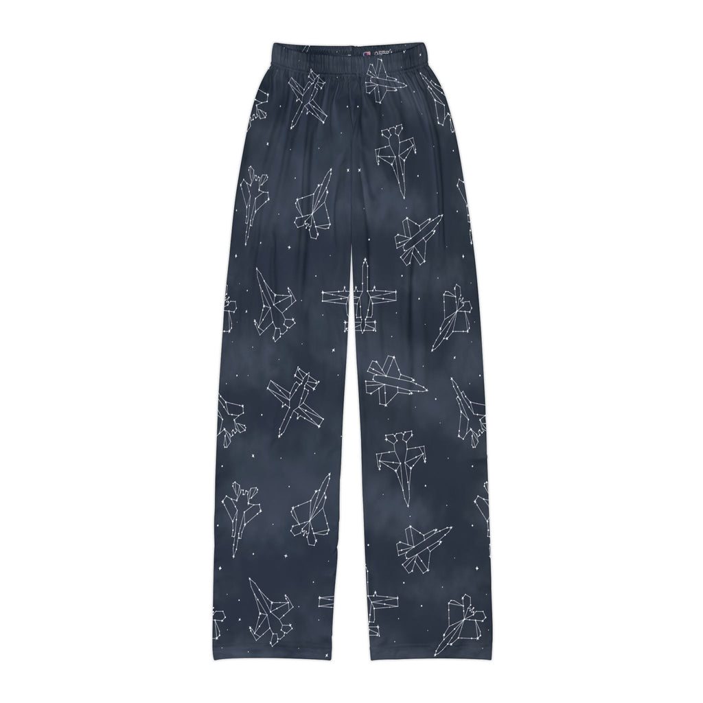 Starry Jet Night -Fighter Jets in the Sky- Kids Pajama Pants (size XS-L)