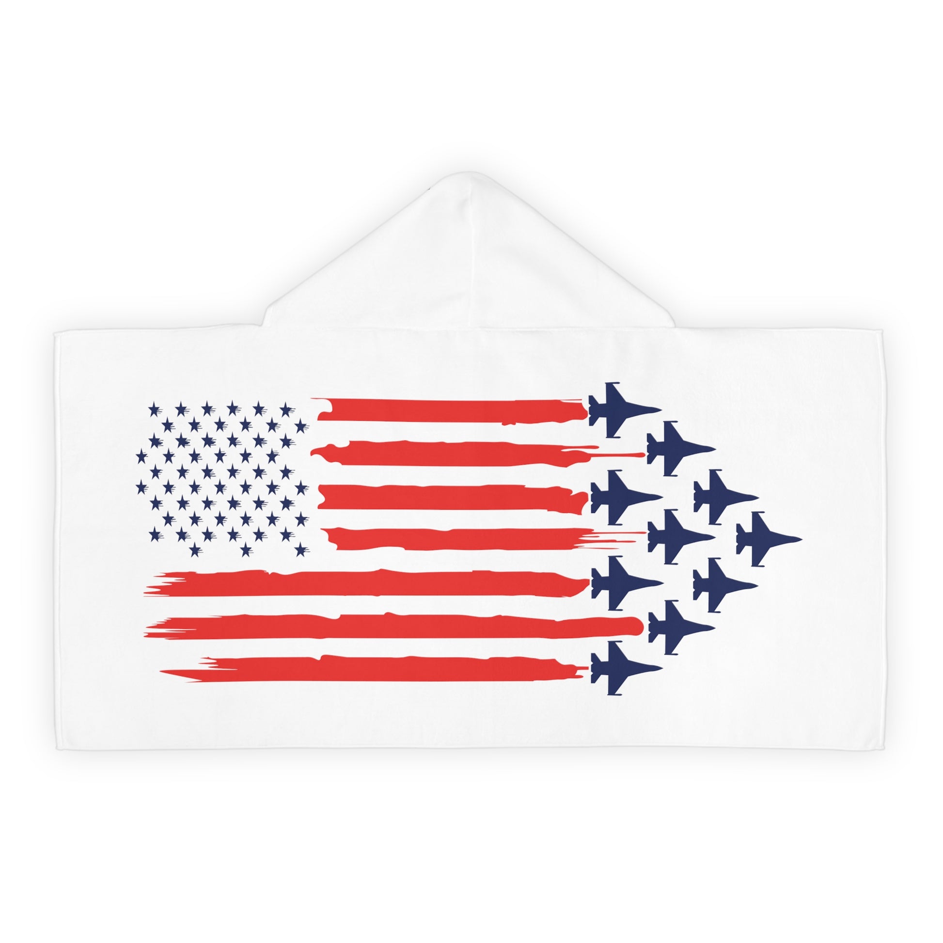 F-16 American Flag Youth Hooded Towel