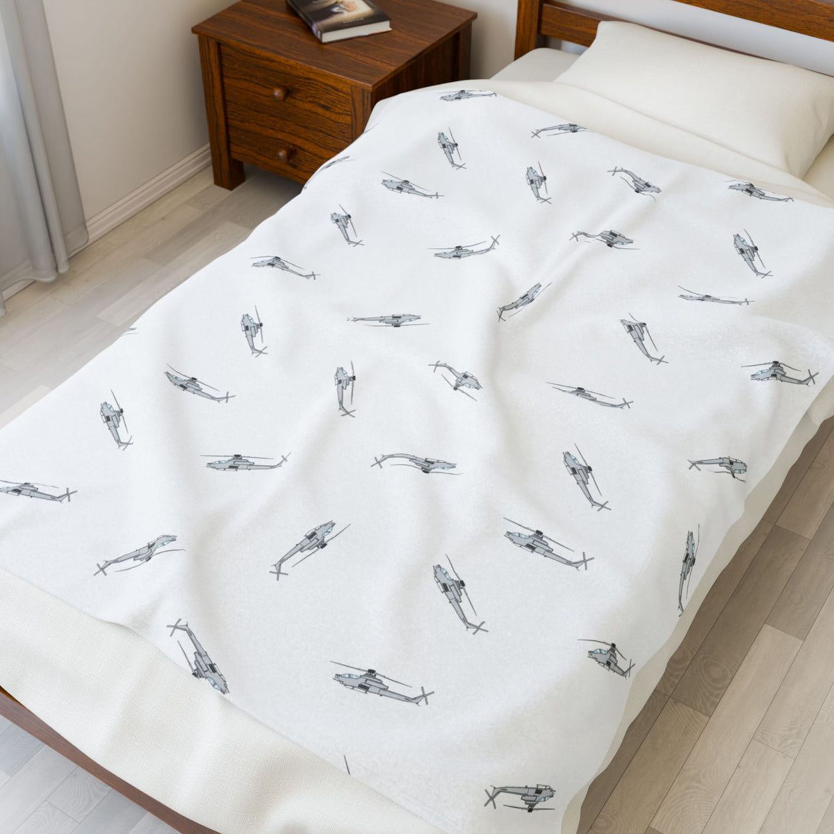 AH-1Z Viper Lil Pilots Collection Plush Blanket (50" X 60" Couch Throw)