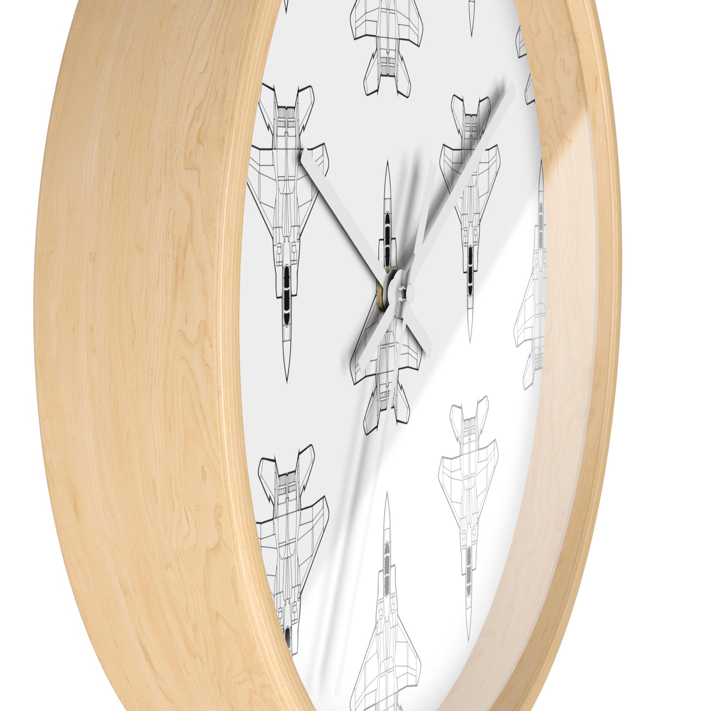 Fighter Jet Blueprint Wall Clock