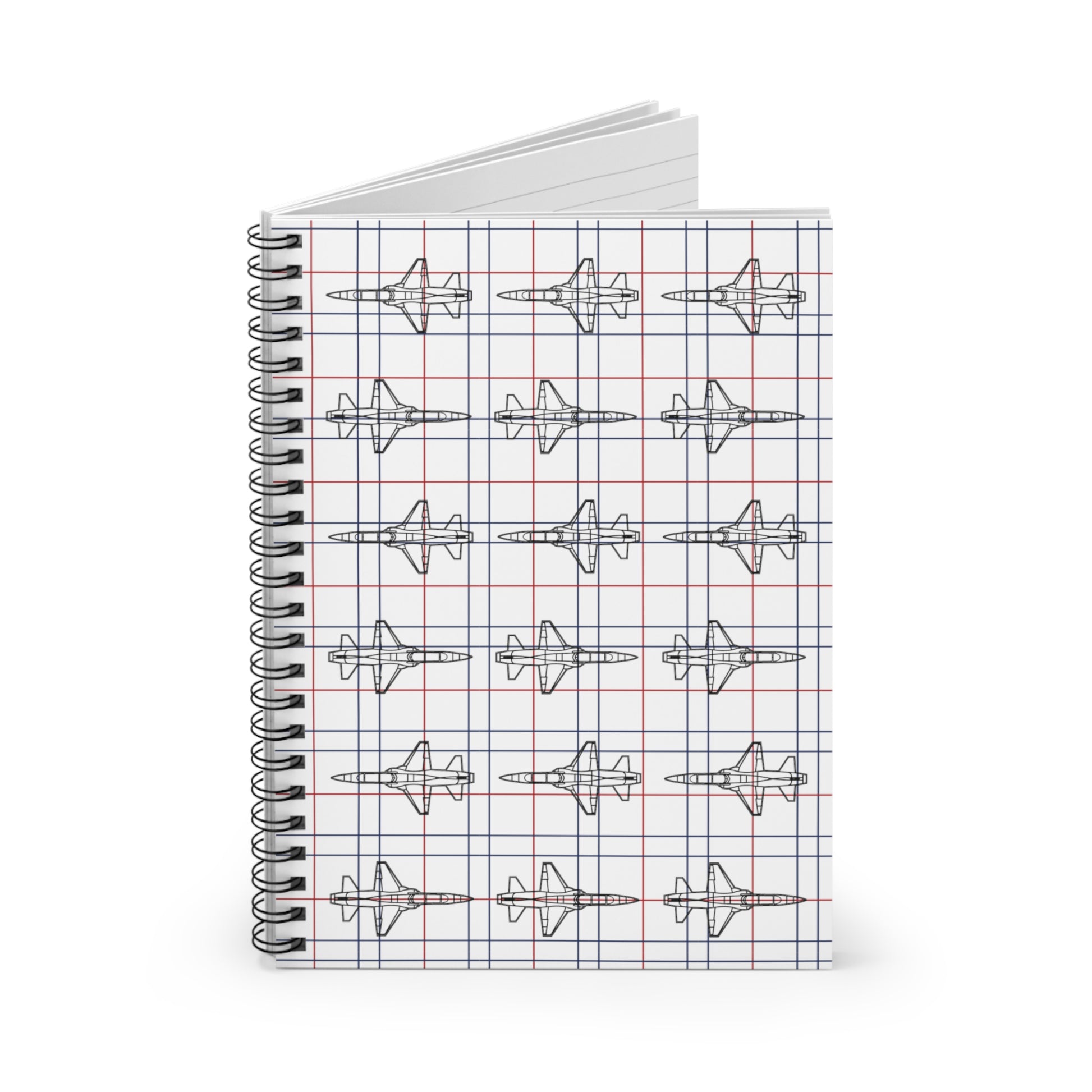 Talon Fighter Jet Blueprint Patterned Notebook