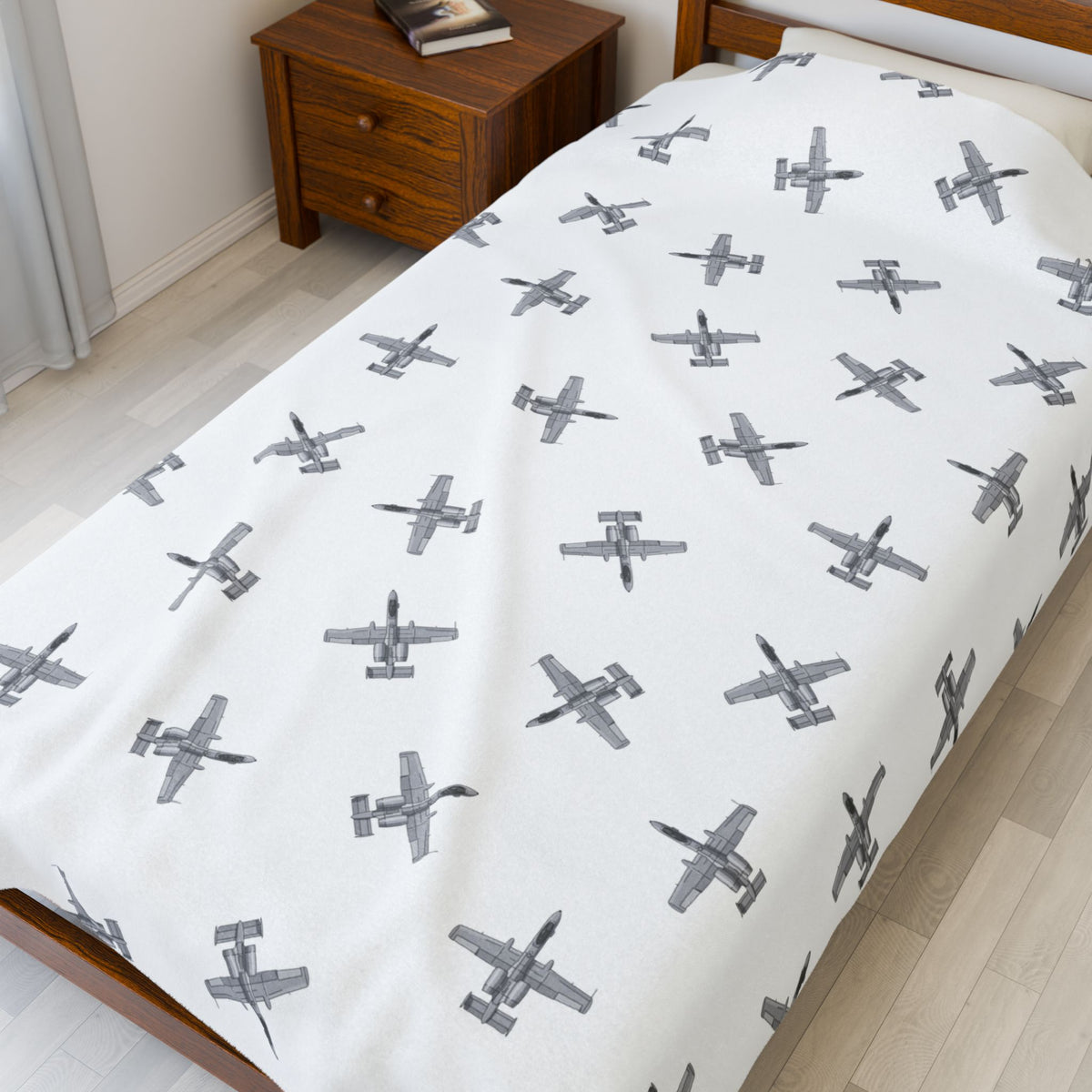 A-10 Warthog Lil Pilots Collection Plush Blanket (60" X 80" Twin Size)