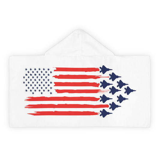 F-22 American Flag Youth Hooded Towel