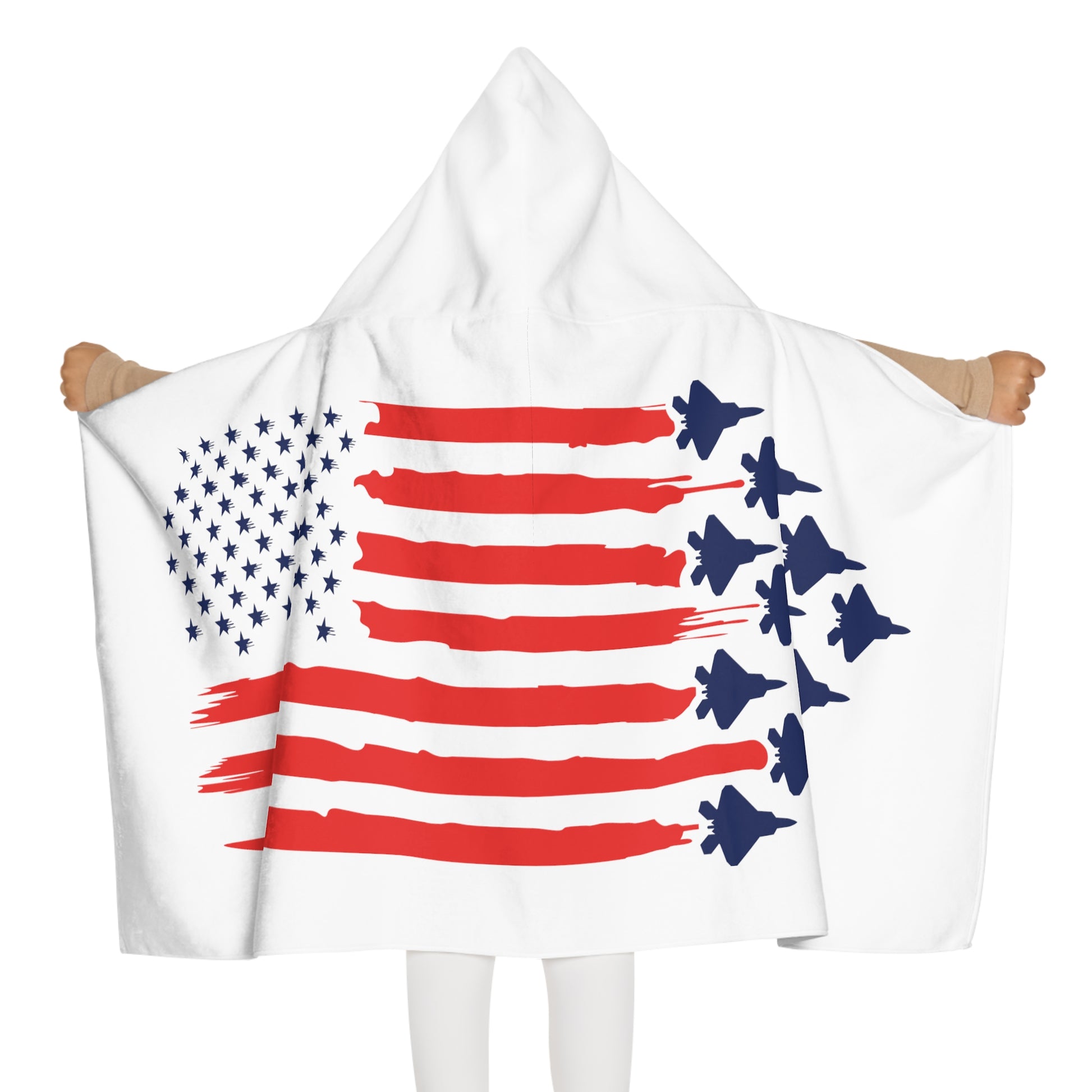 F-22 American Flag Youth Hooded Towel