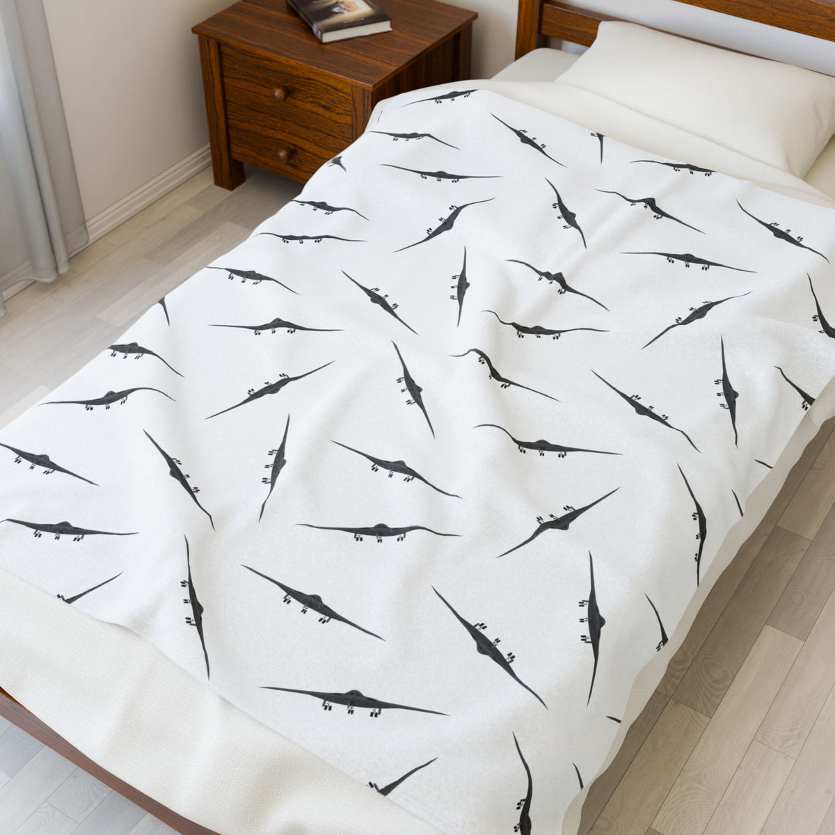 B-21 Raider Lil Pilots Collection Plush Blanket (50" X 60" Couch throw)
