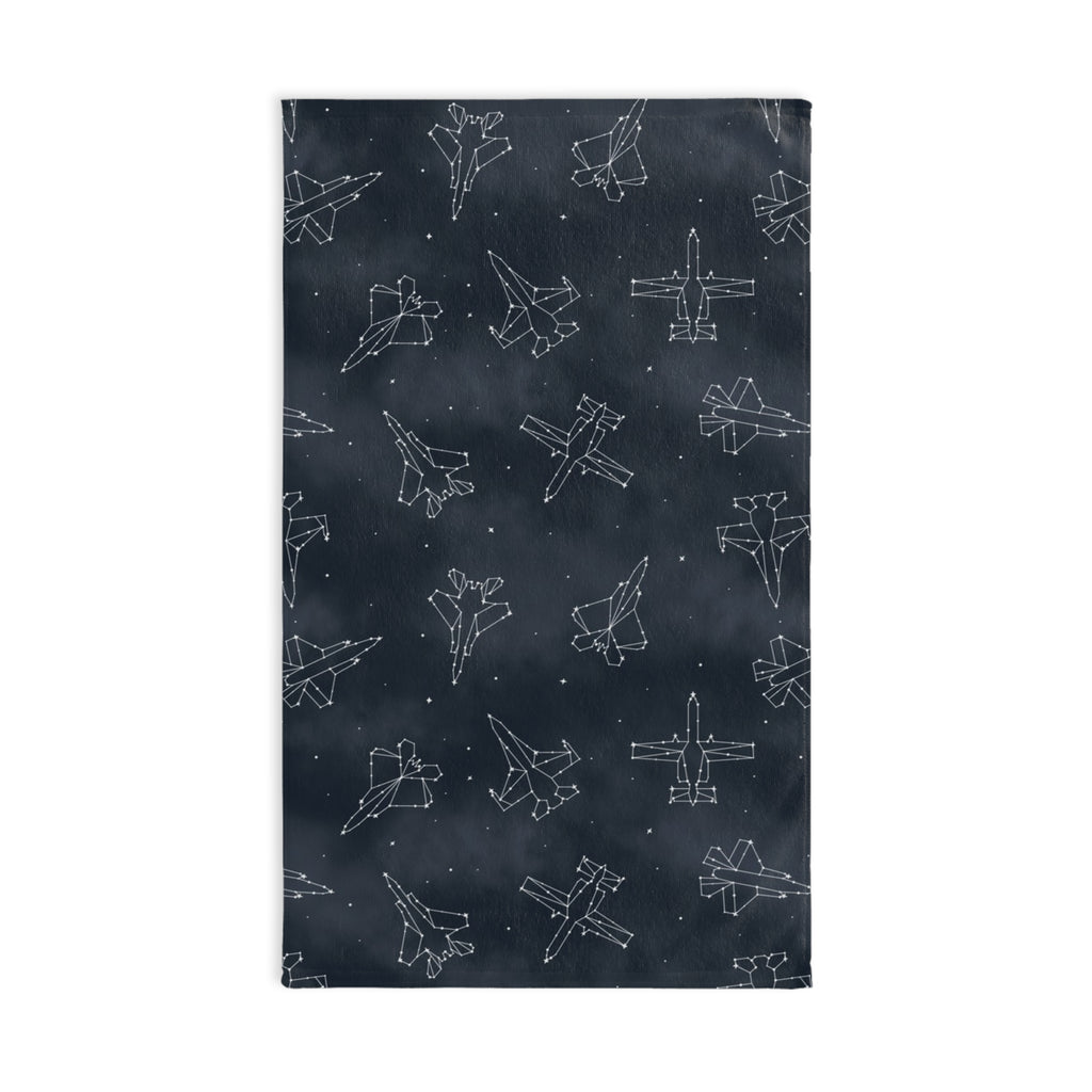 Starry Jet Night- Fighter Jets in the Sky- Hand Towel