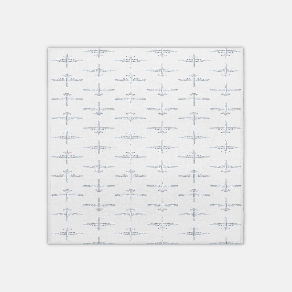 MQ-9 Reaper Blueprint Jersey Knit Swaddle Blanket- 42" X 42"