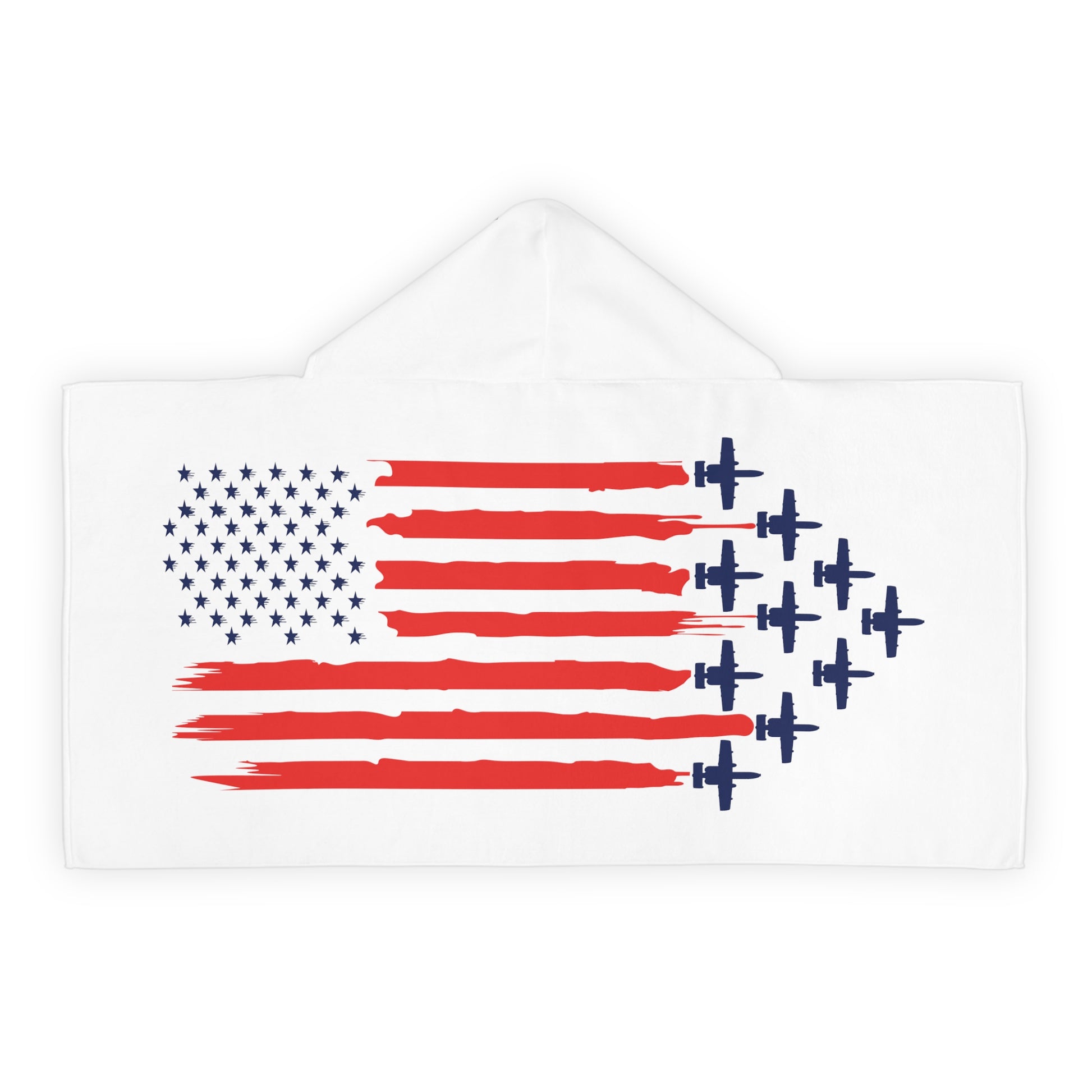 A-10 American Flag Youth Hooded Towel