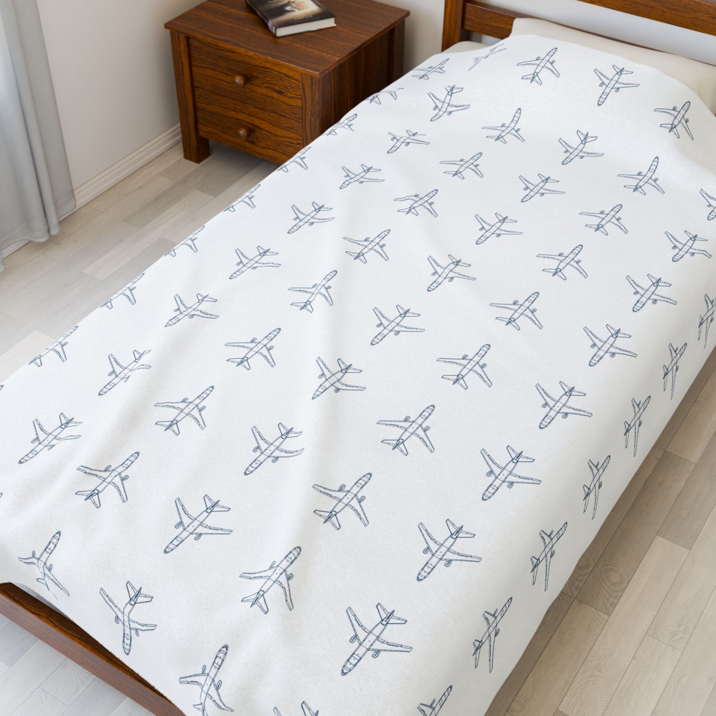 KC-10 Extender Blueprint Plush Blanket (Offered in new sizes)
