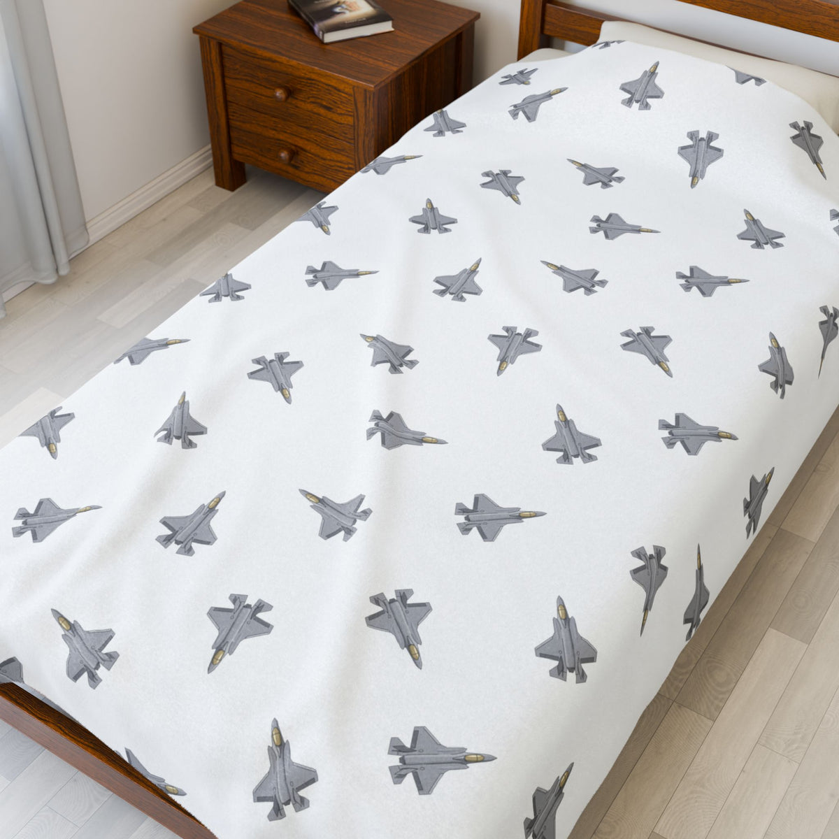 F-35 Panther Lil Pilots Collection Plush Blanket (60" X 80" Twin Size)