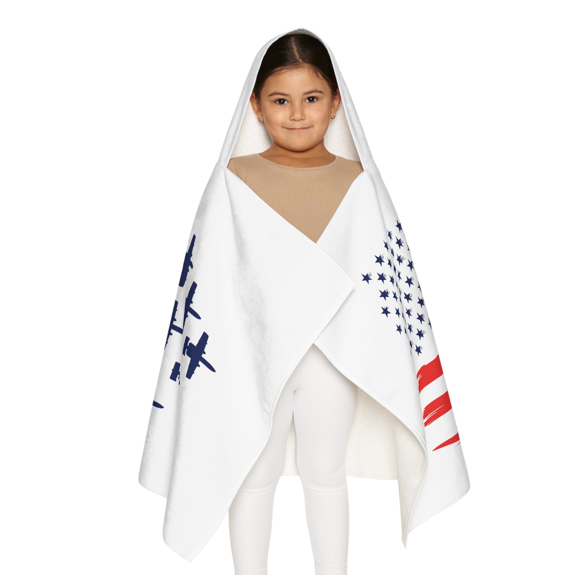 A-10 American Flag Youth Hooded Towel