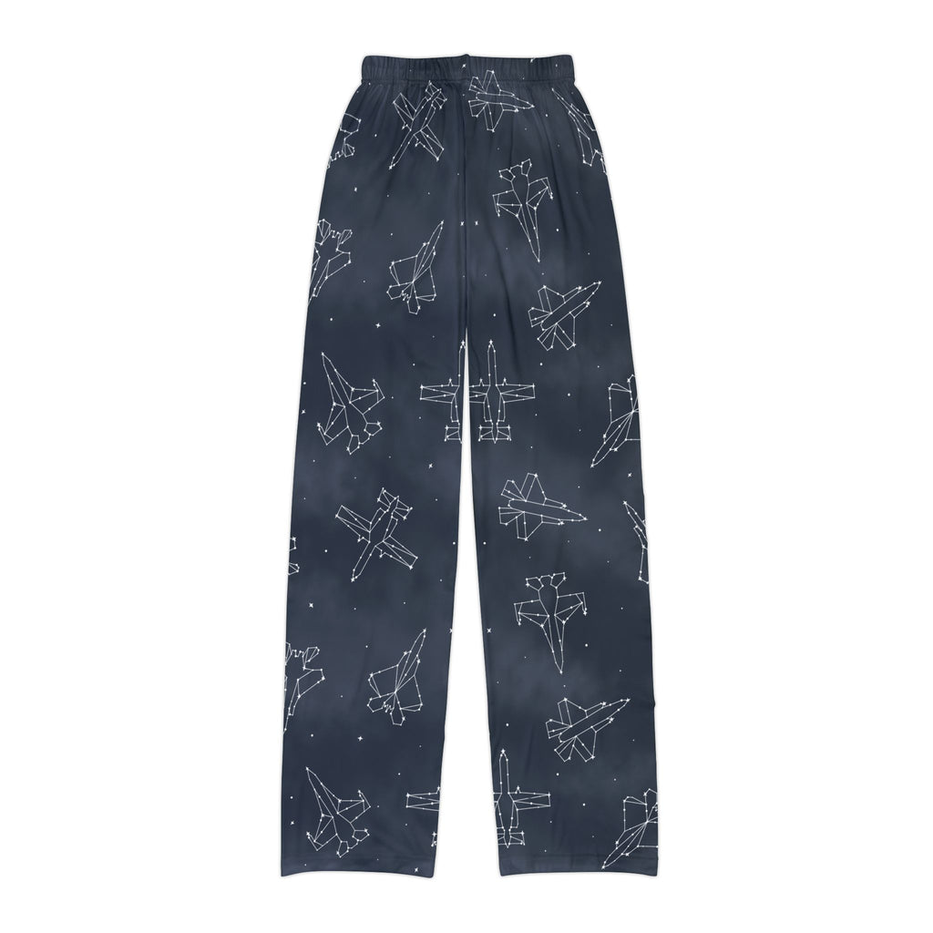 Starry Jet Night -Fighter Jets in the Sky- Kids Pajama Pants (size XS-L)